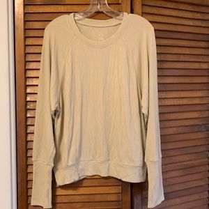 Aerie ivory Offline ribbed long sleeve shirt